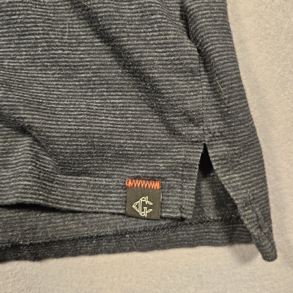 Grayers Polo Shirt Charcoal Gray Micro Stripe XL - Picture 2 of 7